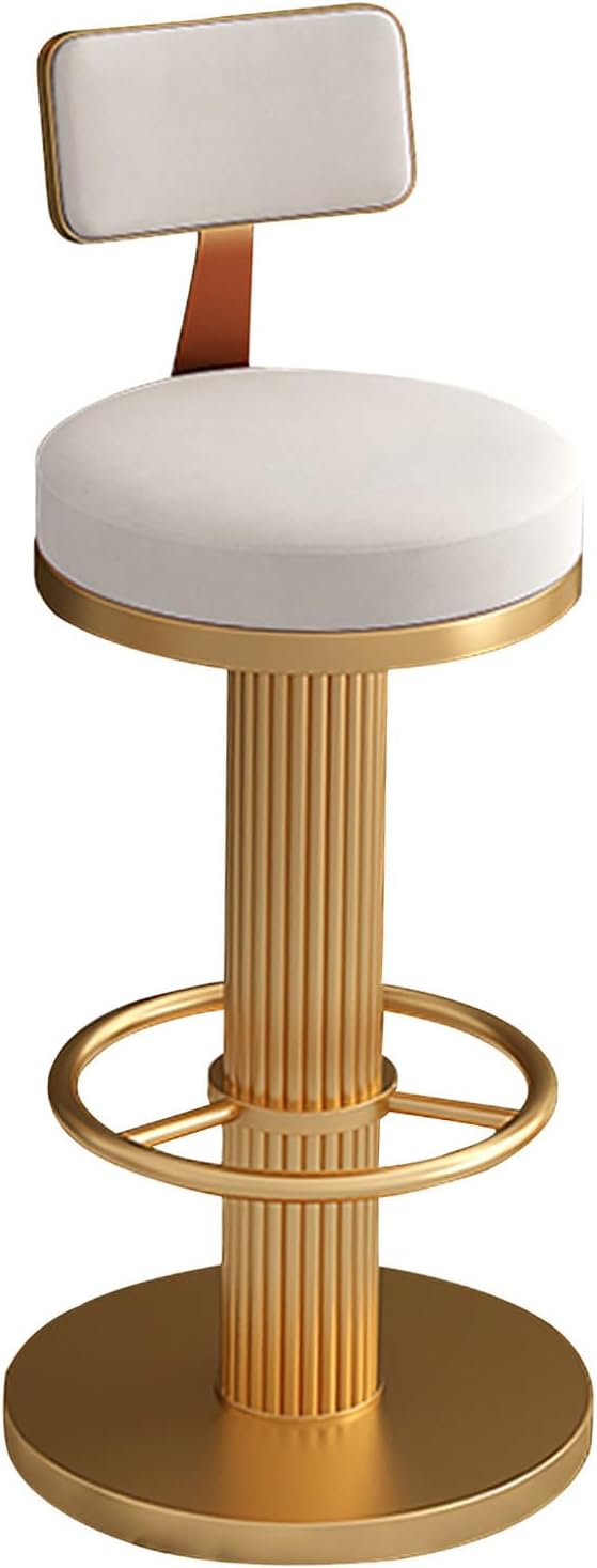 s, Adjustable Counter Height Chairs, Upholstered Chairs for Kitchen Island, Cafe, Pink,White-Sitting Height 6580cm
