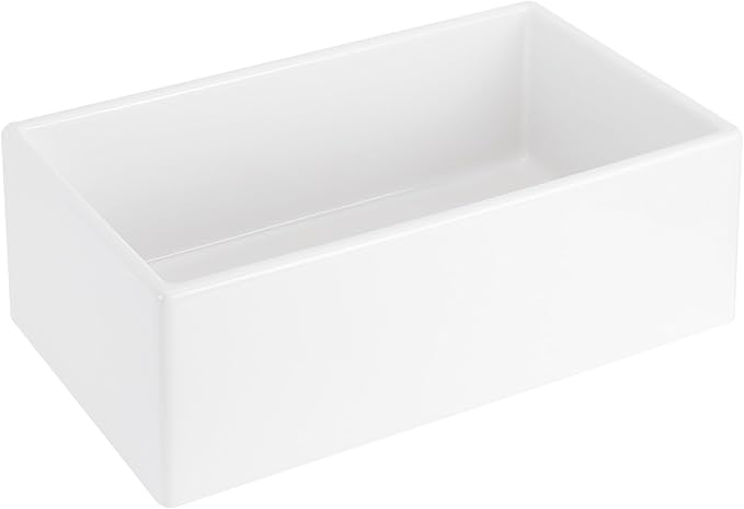 Signature Hardware 953910-30 Rowena 30" Farmhouse Single Basin Fireclay Kitchen Sink - White