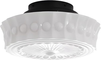 Bofea-Milk White Glass Semi Flush Mount Ceiling Light Fixture Creative Sunflower Ceiling Lamp Vintage Schoolhouse Light Fixture Mid Century Modern Flush Mount Lights for Bedroom,Hallway,Kitchen.