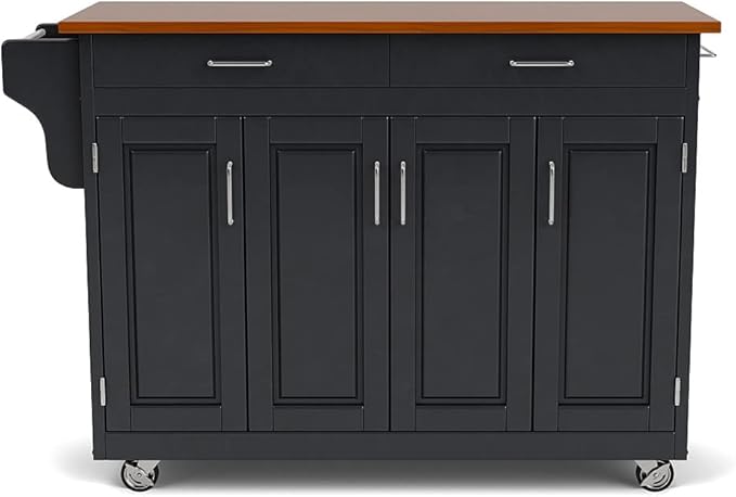 homestyles Create-A-Cart Black Kitchen Cart