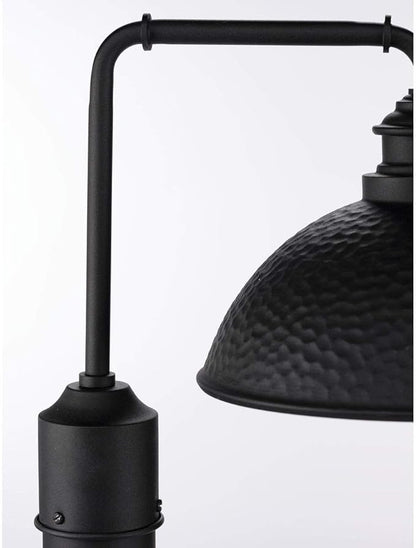 Progress Lighting Englewood Collection 1-Light Farmhouse Outdoor Post Lantern Light Textured Black, 13-7/16" x 16" x 12"