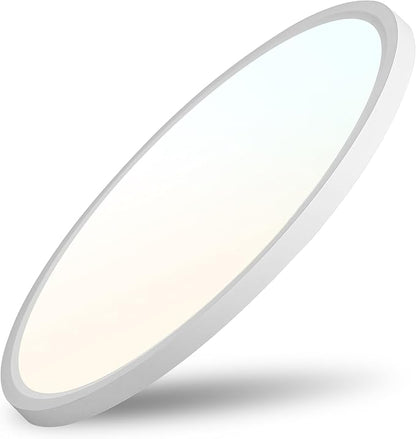 23.7 Inch Large LED Flush Mount Ceiling Light Fixtures- Dimmable & 3 CCT Modes(3000/4000/6000K), 50W 5000LM, Ultra-Thin Low Profile Ceiling Light for Living Room, Kitchen, Office, White