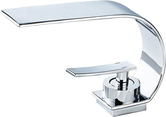 becola Chrome Bathroom Sink Faucet, Low Arc Modern Bathroom Faucet, Brass Single Hole Vanity Sink Faucet, Touch On Single Handle Basin Faucet Tap with 3/8” Hot and Cold Water Supply - Chrome