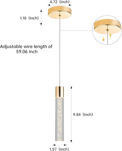 Dimmable LED Pendant Lights Kitchen Island Lighting,5CCT/2700K/3000K/3500K/4000K/5000K,Modern Hanging Island Lights Kitchen Ceiling Lighting Fixtures,for Kitchen Dining Room (Gold, 3 Pack)