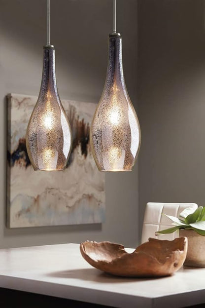 KICHLER Everly 29.5" 1 Light Teardrop Pendant Clear Glass Chrome