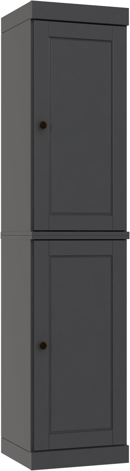 Palace Imports Solid Wood Pantry Cabinet - Tall Narrow Storage Cabinet with Raised Panel Doors - 16.5" W x 71.5" H - Gray, Kitchen Cupboard, Adjustable Shelves, 100% Eco-Friendly Wood, Modular