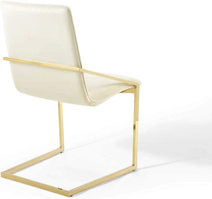 Modway Pitch Performance Velvet Armchair, 2 pcs - Dining Chairs, Gold Ivory
