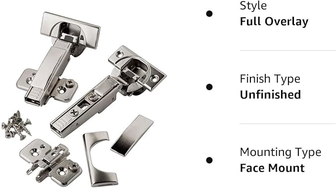 Full Overlay Blum 110 deg Soft-Close BLUMotion Clip Top Frameless Hinges, Pair by Blum