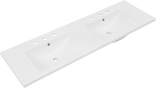 60 inch Vanity Top Bathroom Sink with 3 Holes