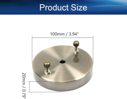 1Pcs Chandelier Canopy Kit, Bettomshin 10x2cm/3.94x0.79"(DxH) Iron Retro Ceiling Lighting Modern Canopy Kit Light Fixture Cover Plate with Hardware for Pendant Lighting Fixtures (Green Bronze Tone)