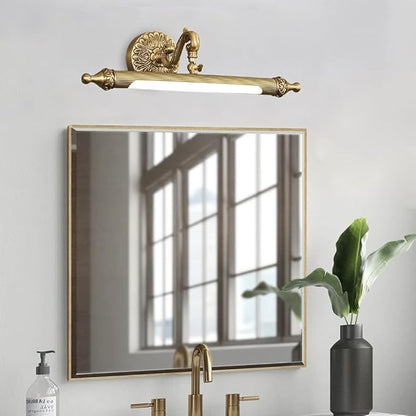 Aiwen LED Vanity Light Fixture 7W 16.14 inch Bath Vanity Lights with PC Lamp Shade Retro Artwork Picture Lighs Wall Sconces for Dressing Bathroom Lighting Soft White 3000k