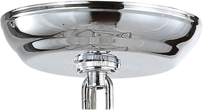 JONATHAN Y 12" Chrome Lantern Pendant Light, 1-Light Pagoda Style Metal Cage Farmhouse Hanging Ceiling Fixture for Kitchen Island, LED Bulb Included (JYL7436C)