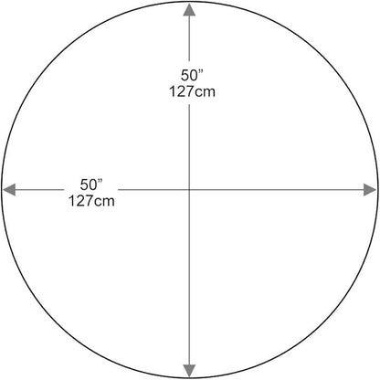 Dulles Glass 50 inch Round Glass Table Top - Tempered - 1/2" Thick Glass Surface, Safe Beveled Edge, Multipurpose for Dining Table, Patio, Coffee and End Table