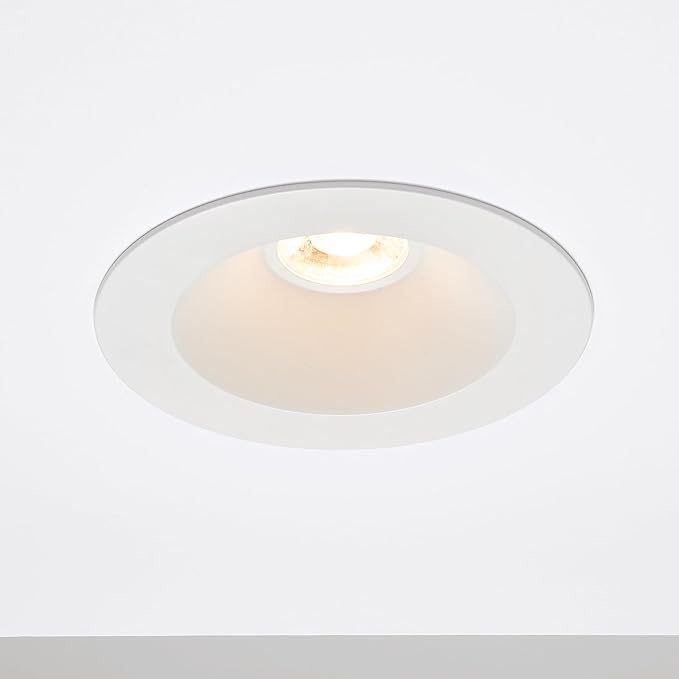 Maxxima 5 in. & 6 in. Retrofit Recessed Anti-Glare LED Downlight, 1300 Lumens, 5 Color Temperature Selectable 2700K/3000K/3500K/4000K/5000K, Dimmable, E-26 Quick Connect Adapter, 90 CRI, White Trim