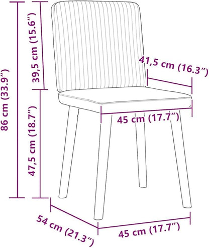 Light Grey Dining Chairs Set of 2 Modern Accent Chairs Compact Rectangular Indoor Furniture for Dining Room Kitchen Living Room with Soft Polyester Cushions