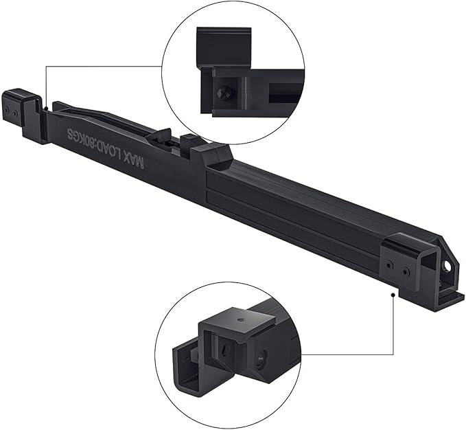 SMARTSTANDARD Barn Door Soft Close Kit, Matching 132-176 Pounds Single Door, Equipped with Spring Buffer Damper, Upgrade Hole-Free Version, 2PCS