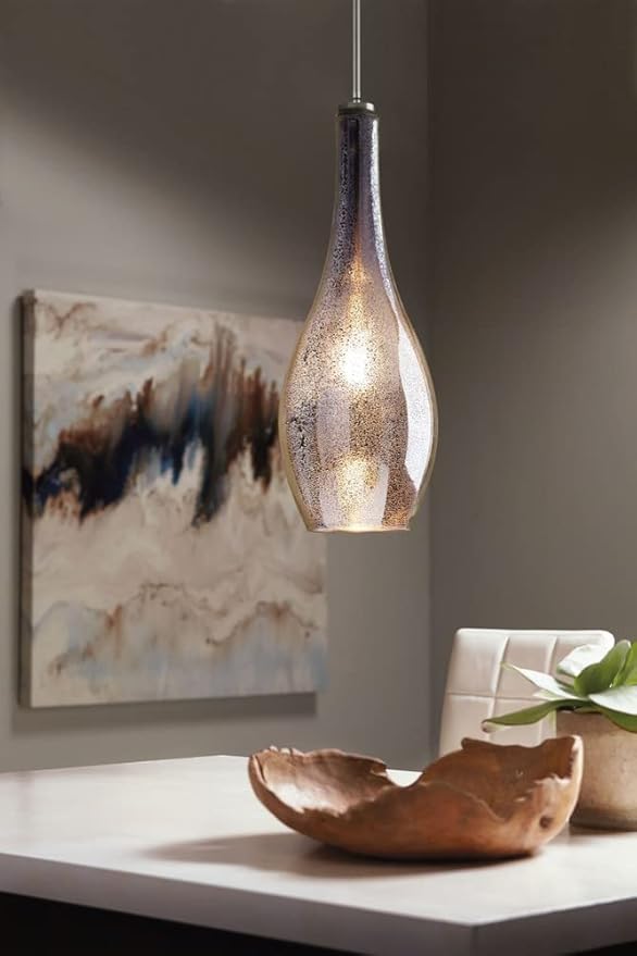 KICHLER Everly 29.5" 1 Light Teardrop Pendant Clear Glass Chrome
