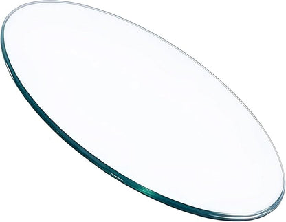 24" Round 3/8" Inch Thick Tempered Glass Table Top - Beveled Edge Clear