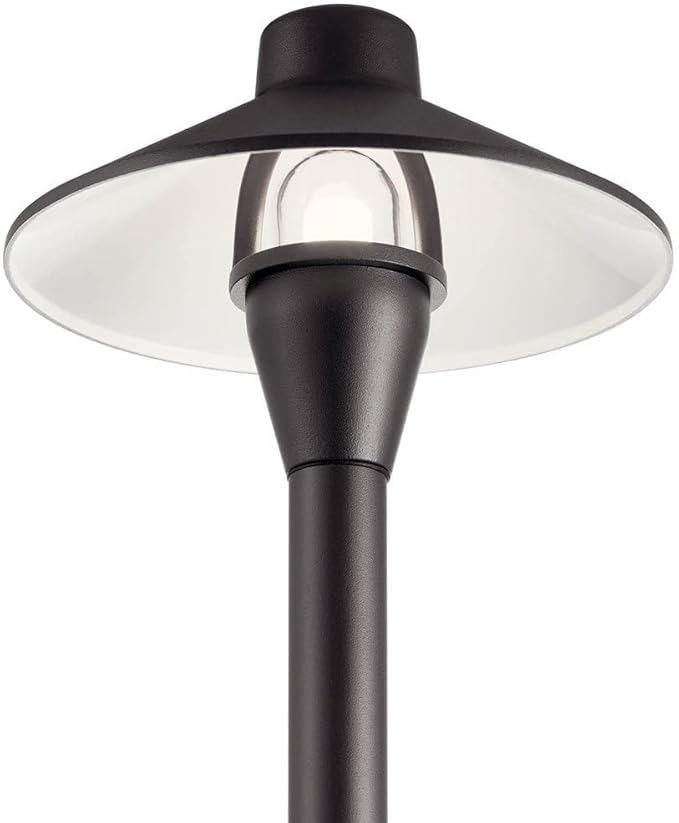 Kichler 1-Light Outdoor Path Light in Centennial Brass, Outdoor Landscape Lighting Fixture for Pathway, Garden and Yard, 12-Volt Low Voltage, (21" H x 6.75" DIA), 15478CBR