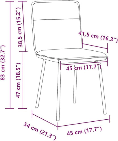 2-Piece Black Velvet Dining Chairs with Metal Frame, Modern Accent Chairs for Kitchen Dining Room Living Room Bedroom, Soft Foam Padded Seats & Sturdy Construction