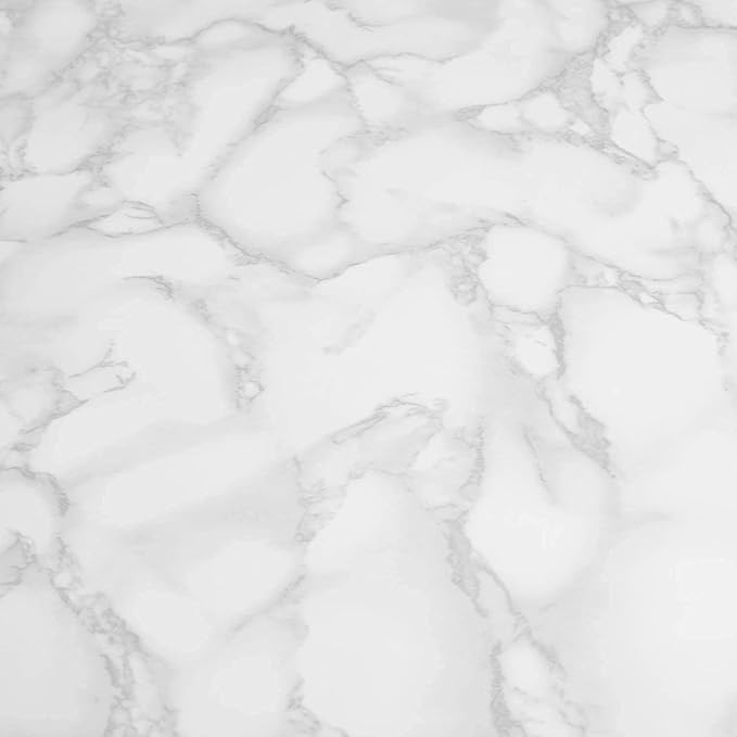 Art3d 120"x17.3" Self-Adhesive Wallpaper, Peel and Stick Grey Marble Paper, Matt