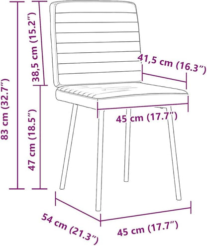 6-Piece Black Faux Leather Dining Chairs Set with Metal Frame, Sturdy Modern Kitchen Chairs for Dining Room Living Room Farmhouse