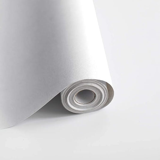 Safiyya 78.7"x17.7" White Contact Paper White Peel and Stick Wallpaper Waterpoof Self Adhesive Decorative Wallpaper Vinyl Roll for Wall
