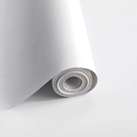 Safiyya 393" x17.7" Peel and Stick Wallpaper White Contact Paper Waterpoof Self-Adhesive Wallpaper Decorative Wall Paper Vinyl Roll for Kitchen Furniture