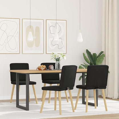 4 Pack Modern Dining Chairs Black Fabric with Metal and Wood Frame, Comfortable Kitchen Chairs for Dining Room, Living Room, Farmhouse Style, Sturdy Foam Padded Seats, 242.5 lb Capacity