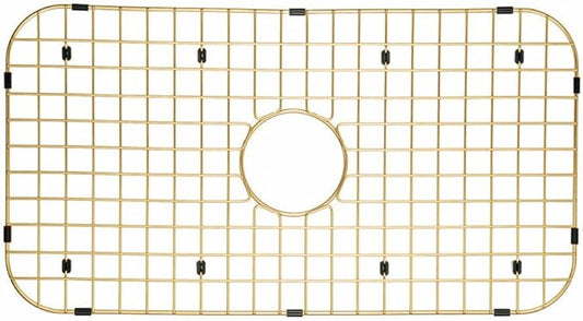Starstar Sinks Protector Matte Gold 304 Stainless Steel Kitchen Sink Bottom Grid, Rack (26 L x 14-3/8 W)
