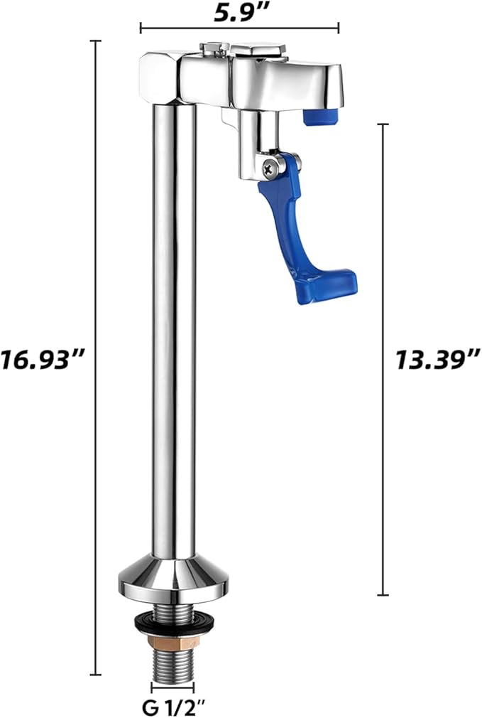 Glass Filler 14.5 Inches Deck Mount Faucet Glass Filling Station Water Station for Restaurants Kitchen Bar G1/2" Male with 3 Connector Adapter Brass Structure