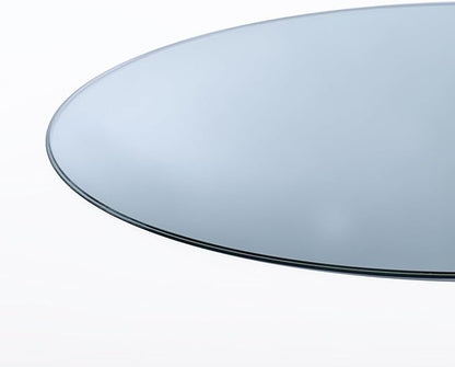 Spancraft 42" Round 1/2" Thick Clear Tempered Glass Table Top with Ogee Edge, Replacement Glass Top for Dining, End, Outdoor Patio Tables