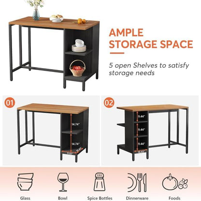 Kitchen Storage Cabinet, Modern Farmhouse Buffet Cabinet with Storage, Coffee Bar, Floor Sideboard Buffet for Living Room, Dining Room, Coffee Wine Bar Console Table for Kitchen with Shelves