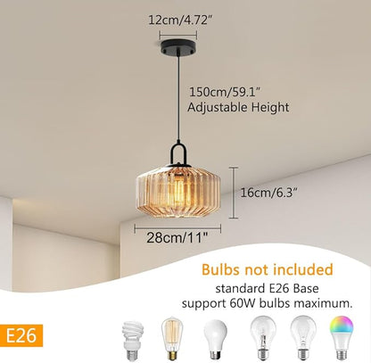 Large Glass Pendant Light fixtures Dining Room Mid Century Modern Pendant Light Kitchen Island Amber Glass Pendant Lights Hand Blown Globe Shade Design Vintage Ceiling Pendant Light