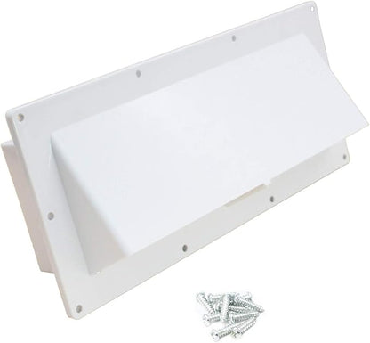X-Haibei RV Range Hood Exhaust Vent Cover, Stove Bathroom Vent Cover Outside Damper for Motorhome Trailer Camper (White)