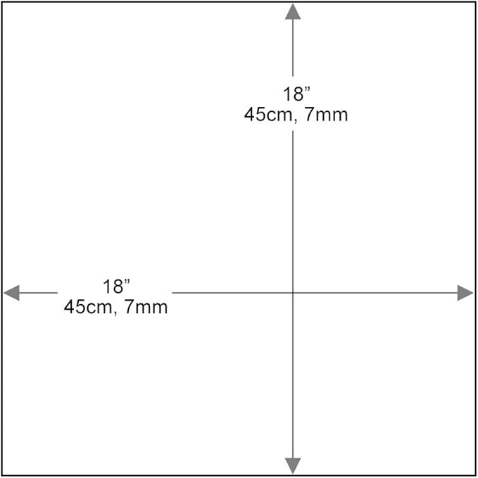 Dulles Glass 18 inch Square Glass Table Top - Tempered - 1/4" Thick Glass Surface, Safe Flat Polished, Eased Corners, Multipurpose for Dining Table, Patio, Coffee and End Table