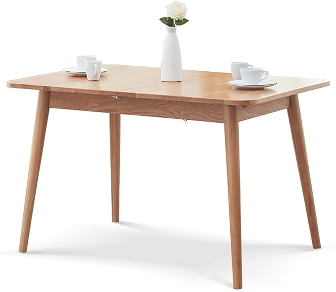 63" FAS-Grade Solid Oak Island Table, Rustic Dining Table with Mortise & Tenon, Farmhouse Dining Table with Water-Resistant for Gatherings, Light Oak