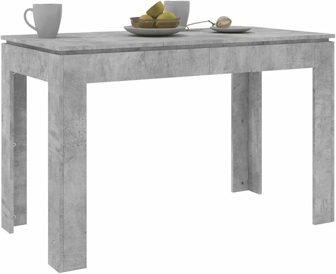Concrete Gray Dining Table 47.2"x23.6"x29.9" Engineered Wood Modern Narrow Kitchen Table with Clean Lines for Small Space Dining Room Kitchen Island Breakfast Nook