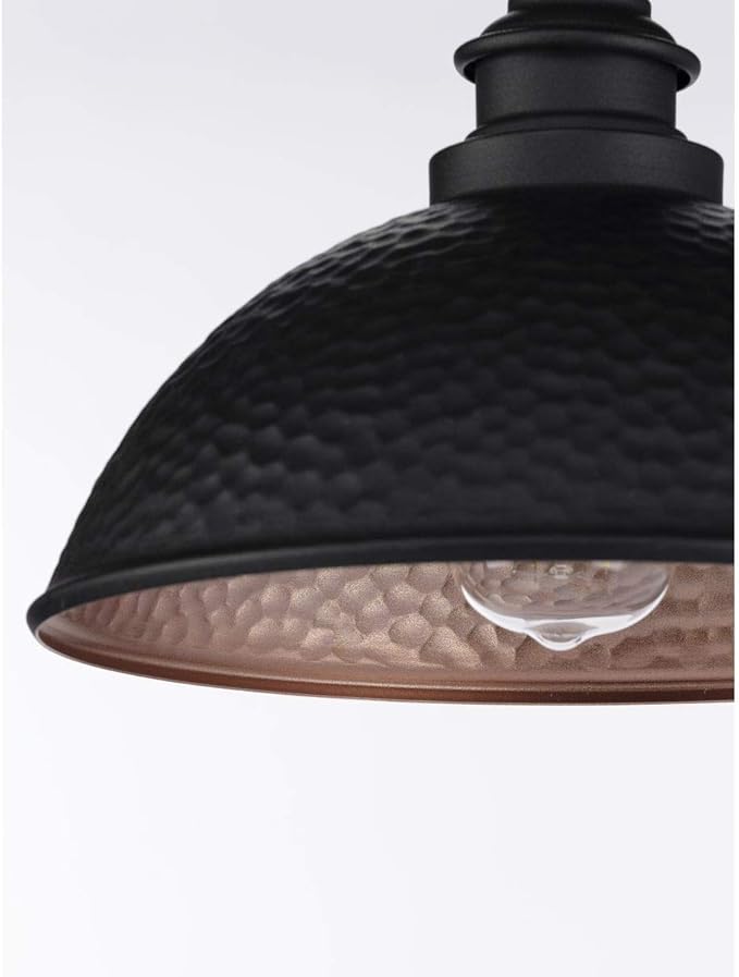 Progress Lighting Englewood Collection 1-Light Farmhouse Outdoor Post Lantern Light Textured Black, 13-7/16" x 16" x 12"