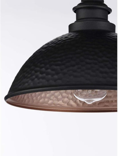 Progress Lighting Englewood Collection 1-Light Farmhouse Outdoor Post Lantern Light Textured Black, 13-7/16" x 16" x 12"