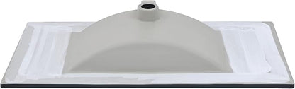 36" Ceramic Vanity Top with Single Faucet Hole in Matte Black