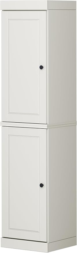 Palace Imports Solid Wood Kitchen Pantry - Narrow Storage Cabinet - Raised Panel Doors, Adjustable Shelves, Off White, 16.5" Wide x 71.5" Tall, 100% Eco-Friendly Wood, Modular Pantry Cabinet Systems