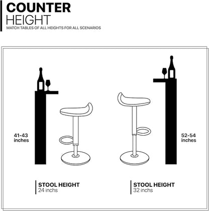 Magshion 3 Pack Bar Table and Chairs Set, Adjustable Bar Stools Set of 2 with Armrest and Kitchen Dining Round Pub Table for Dining Counter Pub and Apartment