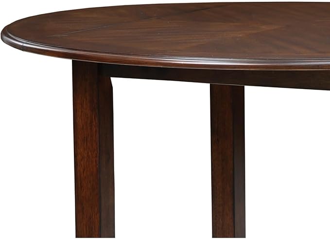 New Classic Furniture Gia 3-Piece Drop Leaf Dining Table Set with 2 Chairs, 42-Inch, Cherry