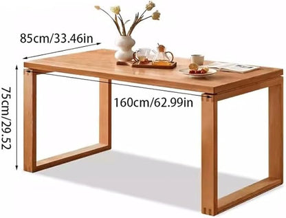 BABETT Solid Wood Dining Table, Retro Island Table, Integrated Large Table, Home Work Table, Dining Table, Living Room Table (Size : M:160 * 85 * 75cm)