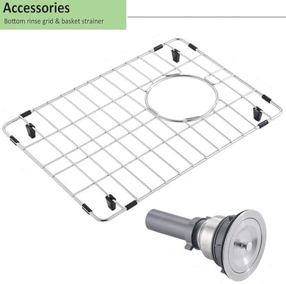 12 Inch Undermount Stainless Steel Bar Sink- Wesliv 12x16 Undermount Small Bar Kitchen Sinks 16 Gauge Stainless Steel Outdoor Rv Wet Sinks with Bottom Grid & Drain