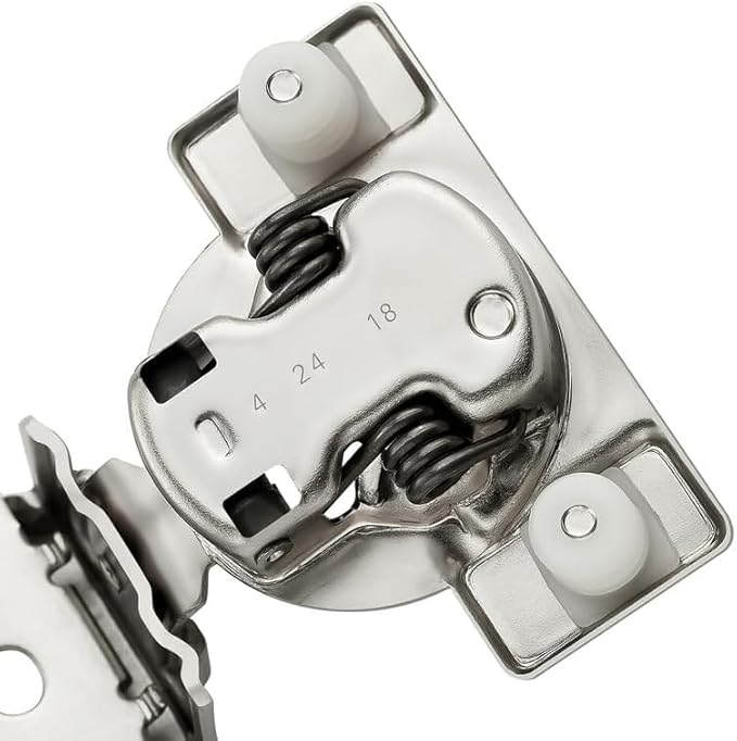 Ravinte 50 Pack 25 Pairs 1-3/8 inch Overlay Cabinet Hinges Kitchen Soft Close Cabinet Hinges Hidden Door Hinge for Kitchen Cabinet Stainless Steel Adjustable Hinges Satin Nickel Cabinet Hardware