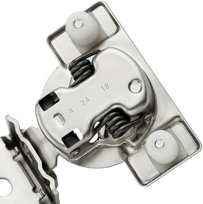 Ravinte 50 Pack 25 Pairs 1-3/8 inch Overlay Cabinet Hinges Kitchen Soft Close Cabinet Hinges Hidden Door Hinge for Kitchen Cabinet Stainless Steel Adjustable Hinges Satin Nickel Cabinet Hardware