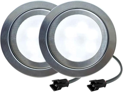 2-Pack DC 12V 1.5W Frosted Kitchen Cooker Range Hood Light Bulb LED for Diameter 60mm/2.35in of Hole Milky Cover Smoke Exhauster Ventilator Lamp (Warm White 3000K)