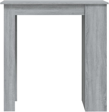 Gray Sonoma Bar Table 40.2 x 19.7 x 40.7 in Matte Engineered Wood High Top Dining Table with 3 Shelves Modern Storage Small Kitchen Island for Living Room Kitchen Apartment